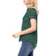 thumbnail image 4 of Camisas de cuadros para mujer Inspire Chic, con cuello de punta y botones, color verde L, 4 of 7