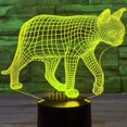 thumbnail image 4 of YSITIAN 3D Cat Night Light Animal Lamp Illusion Night Light 7 Color Changing Touch Switch Table Desk Decoration Lamps Gift with Acrylic Flat ABS Base US YT05-217, 4 of 7