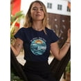 thumbnail image 2 of Be Brave,Take Risks W Waves Shaped T-Shirt Women -Image by Shutterstock, Female Small, 2 of 4