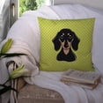 thumbnail image 3 of Dog Face Checkerboard Design Fabric Decorative Pillow, 3 of 4