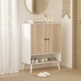 thumbnail image 2 of HOMCOM Armoire de Rangement pour Chaussures, Armoire à Chaussures à 5 Niveaux avec Portes, Ton Naturel, 2 of 10