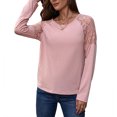 thumbnail image 2 of Blusa informal, camisa de manga larga para mujer, cuello redondo, manga larga, túnica con cuello redondo, elegante y moderna, 2 of 7