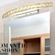 thumbnail image 2 of Espejo de cristal simple con luz LED frontal, aplique de pared para baño, luz de espejo de acero inoxidable antivaho, 2 of 4