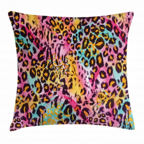Leopard Print Throw Pillow Cushion Cover, Mottled Exotic Panthera Skin