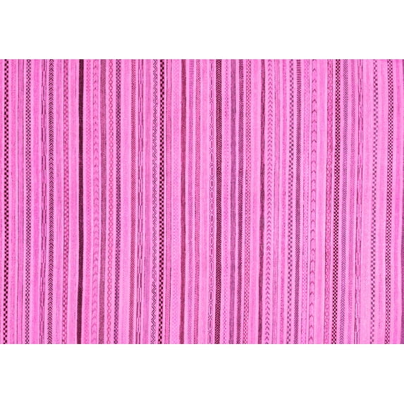 Ahgly Company Indoor Rectangle Oriental Pink Modern Area Rugs, 7' x 10'
