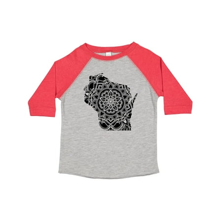 

Inktastic Wisconsin Silhouette Mandala Gift Toddler Boy or Toddler Girl T-Shirt