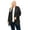 Black, variant on Moa Collection Women's Plus Size Casual Long Sleeve Drape Open Front Cardigan
