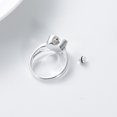 thumbnail image 6 of Silver Heart Cremation Urn Ring for Women S925 Sterling Memorial Keepsake Jewelry Holds Humans/Pets/Loved One's Ashes, 6 of 7