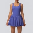 thumbnail image 3 of AEXTO Robe de Tennis avec Short Intégré et Soutien-Gorge Robe Athlétique pour Femmes Été Golf Active Robe d'Entraînement, 3 of 16