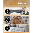 thumbnail image 3 of Homtronics Electric Fabric Shaver Lint Remover, 1200mAh Rechargeable Lint Sweater Shaver with 6 Leaf Blades, 3 Speeds, LED Display, Safety Lock for Clothing Furniture Pilling, White, 3 of 8