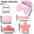 thumbnail image 3 of Unique Headband with Bowknot and Wristbands Hair Clip Set for Skincare Exercise, 3 of 15