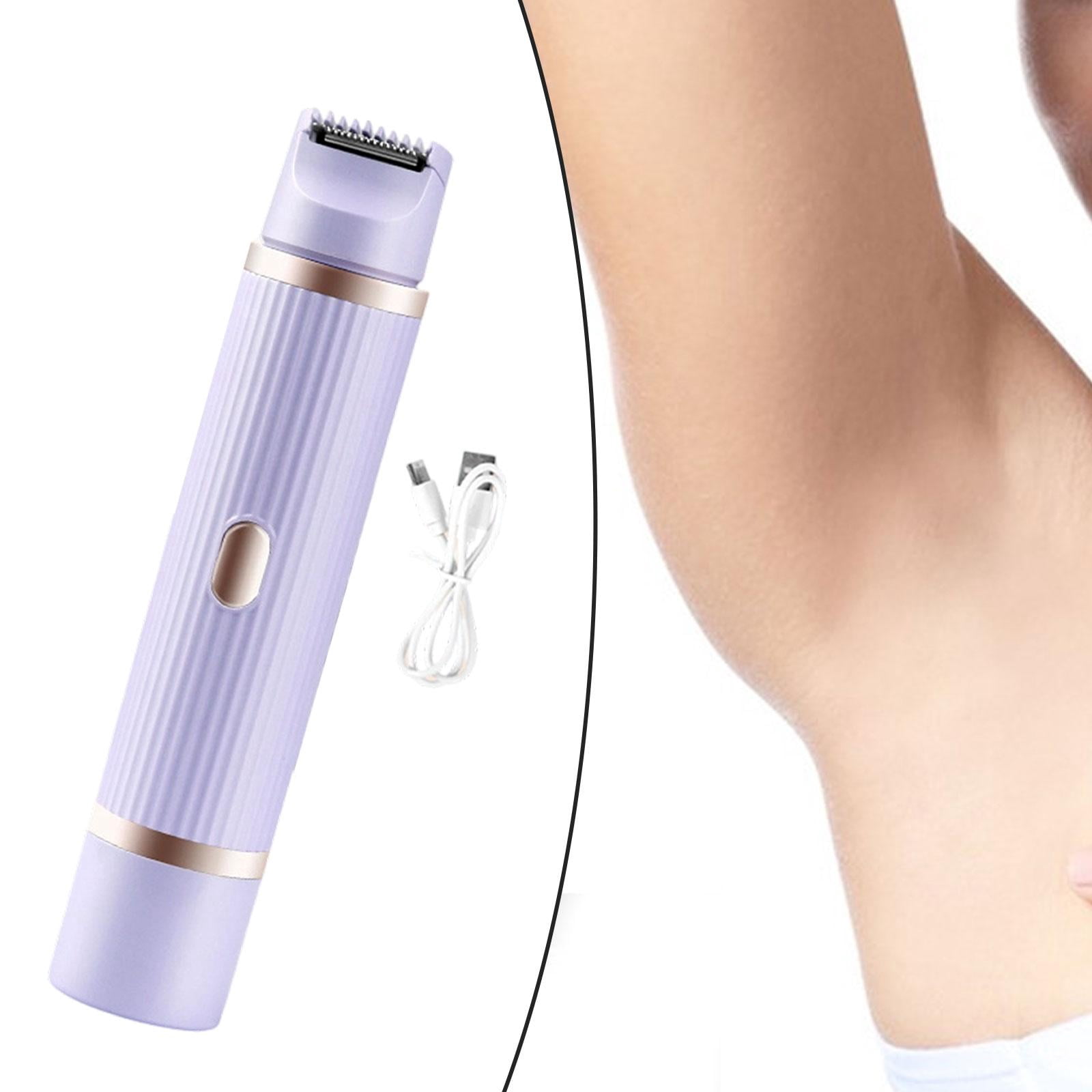 TOOYFUL Lady Shaver Double Heads Detachable Facial Hair Remover for Lips Arms Shower Violet