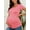 Pink, variant on Yawrut Women's Fashionable Maternity Wear, Ruffled Pleated Elastic and Comfortable Black Short-Sleeved Maternity Top
