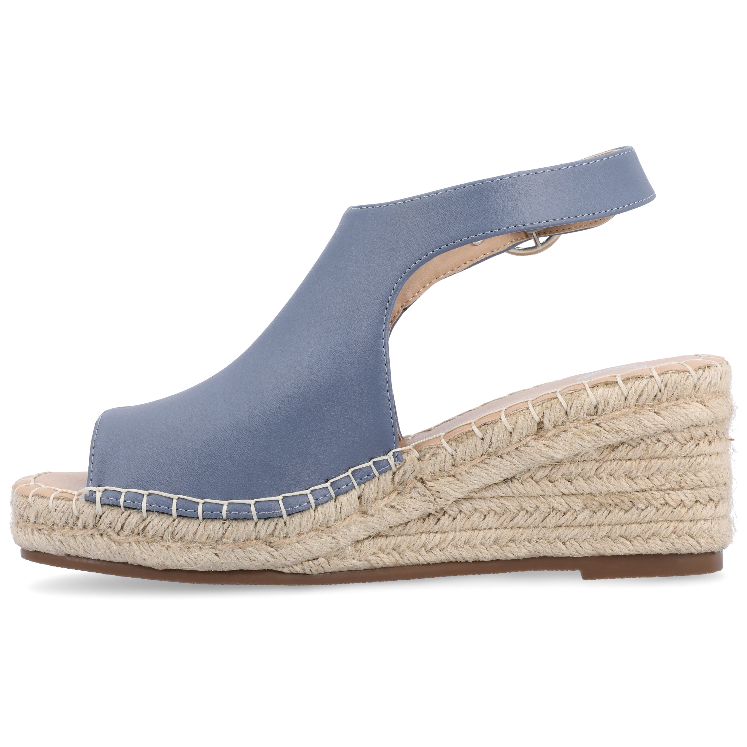 Journee Womens Crew Wedge Heel Espadrille Sandals, Widths Available