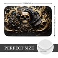 thumbnail image 2 of Fuzoiu Gold Rose Skull Print Door Mat Outdoor Indoor Welcome Mats, Front Doormat,Flannel Non Slip Durable Entrance Rugs for Front Door, Inside Outside Entry, Porch, Resist Dirt,16x24in, 2 of 7