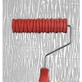 thumbnail image 3 of Rodillo de pintura de patrón texturizado creativo de 7 pulgadas para herramientas de pintura de decoración de pared de escritorio de oficina en casa (color: rojo), 3 of 6