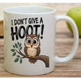 thumbnail image 6 of Gift Idea Humorous Gift Idea Owl I Don 't Give a Hoot -funny Bird Animals, 11 L8jb0m 11 Oz White Ceramic Coffee Mug 515061, 6 of 7