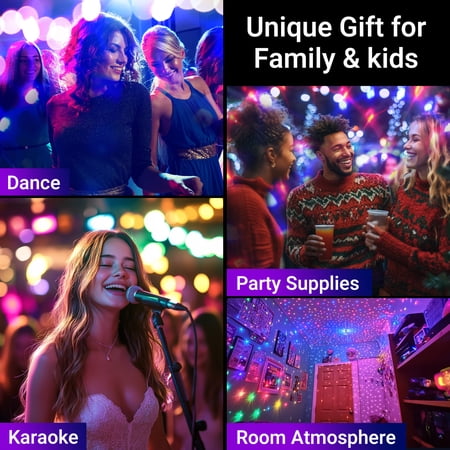 DAYBETTER DISCO BALL DECOR STROBE LED PARTY LIGHTS,8 MODES DISCO DJ LIGHTS FOR PARTIES DECORATIONS HOME DANCE,SOUND ACTIVATED