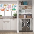 thumbnail image 5 of LALILO Kitchen Curtain Valance Colorful Various Sea Cartoon Rod Pocket Window Curtain 52"x 18" Set of 2, 5 of 5