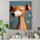 thumbnail image 4 of Qisvanset Framed Canvas Wall Art 12x16 Inch Cute Heart Greyhound Dog Home Gift Art, 4 of 5