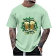 thumbnail image 1 of T-shirt Décontracté à Imprimé pour Homme, Manches Courtes, Col Rond, Blouse d'Été en Polyester, 1 of 5