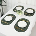thumbnail image 7 of Unique Bargains Faux Leather Placemats for Kitchen Washable Table Placemats 6pk Green Gray, 7 of 7
