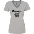 thumbnail image 3 of Inktastic Hawaii Since 1959 Women's V-Neck T-Shirt, 3 of 5