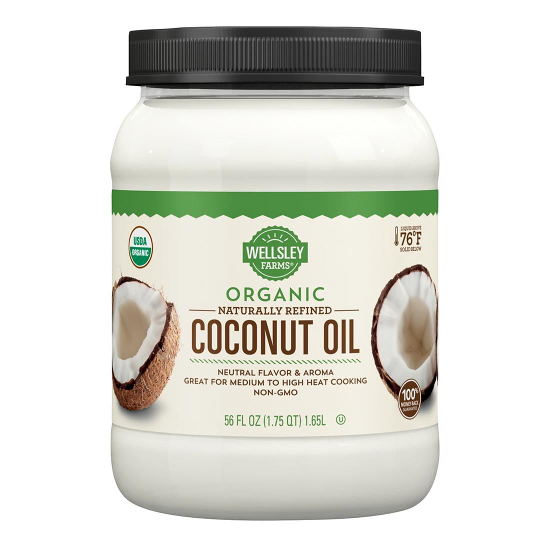 Wellsley Farms Organic Naturally Refined Coconut Oil, 56 oz. - Walmart.com