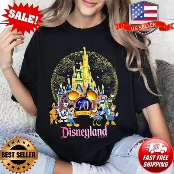 Disneyland Castle Celebration 1955-2025 Shirt, Disneyland 70Th Anniversary Tee