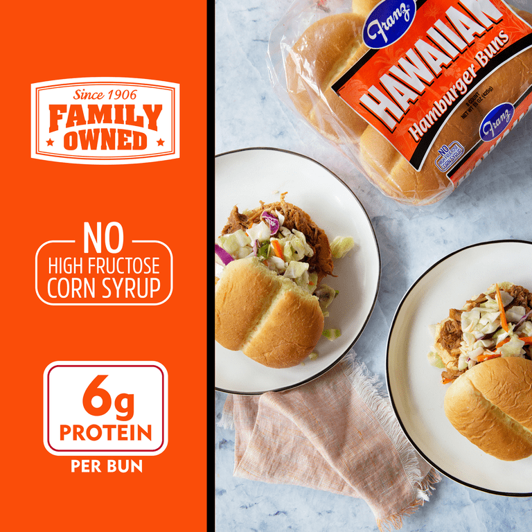 Franz Hawaiian Hamburger Buns, 8 Count - Walmart.com
