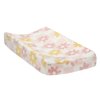 Lambs & Ivy Daisy Dreams Pink/White Checkered Soft Luxury Changing Pad Cover