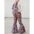 thumbnail image 2 of Toddler Baby Girl Halloween Pumpkin Flower Suspender Jumpsuit Romper Knotted Overalls Bell Bottom Pants Fall Clothes, 2 of 8