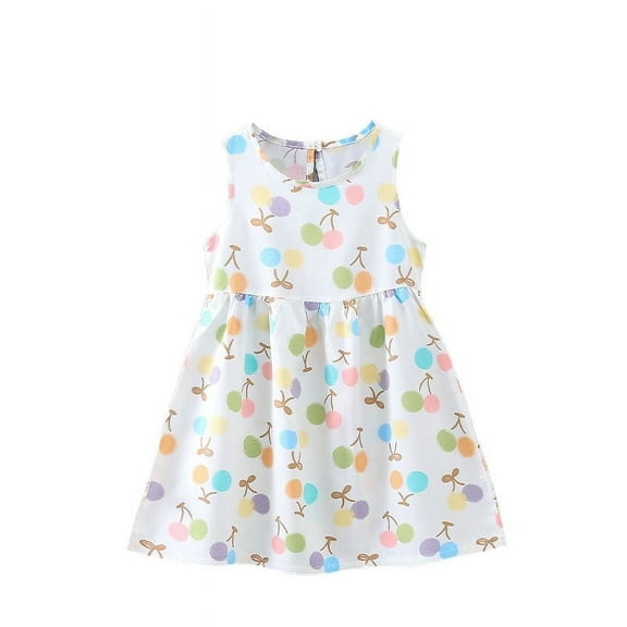 HomeGardon Girls Dress,Dresses for Girl Summer Toddler Baby Girls Sleeveless Dress Graphic Print Children's Clothing,90-140