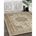 thumbnail image 2 of Ahgly Company Indoor Rectangle Traditional Brown Medallion Area Rugs, 4' x 6', 2 of 6