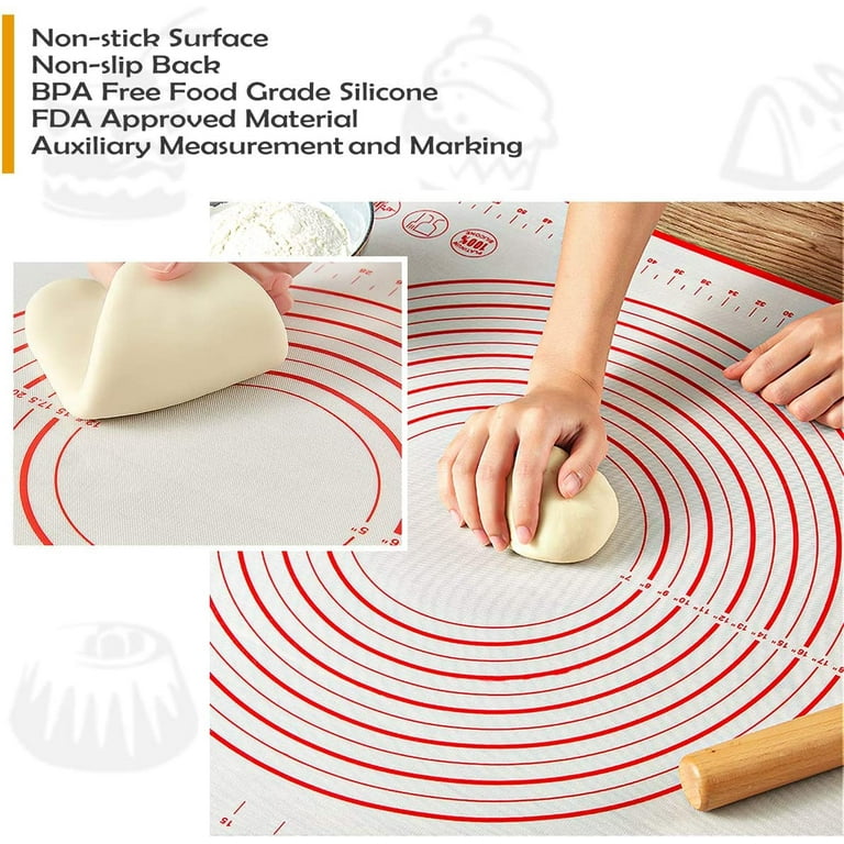 Large Size Silicone Kneading Pad Non-Stick Surface Rolling Dough