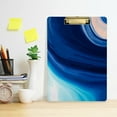 thumbnail image 5 of FMSHPON Blue Marble Abstract Background Clipboard Hardboard Wood Nursing Clip Board and Pull for Standard A4 Letter 13x9 inches, 5 of 7