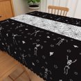 thumbnail image 2 of Tchckioa Halloween Ghost Tablecloth,60x70 Inch Stain Proof Table Cover for Kitchen Party Decor(White and Black), 2 of 6