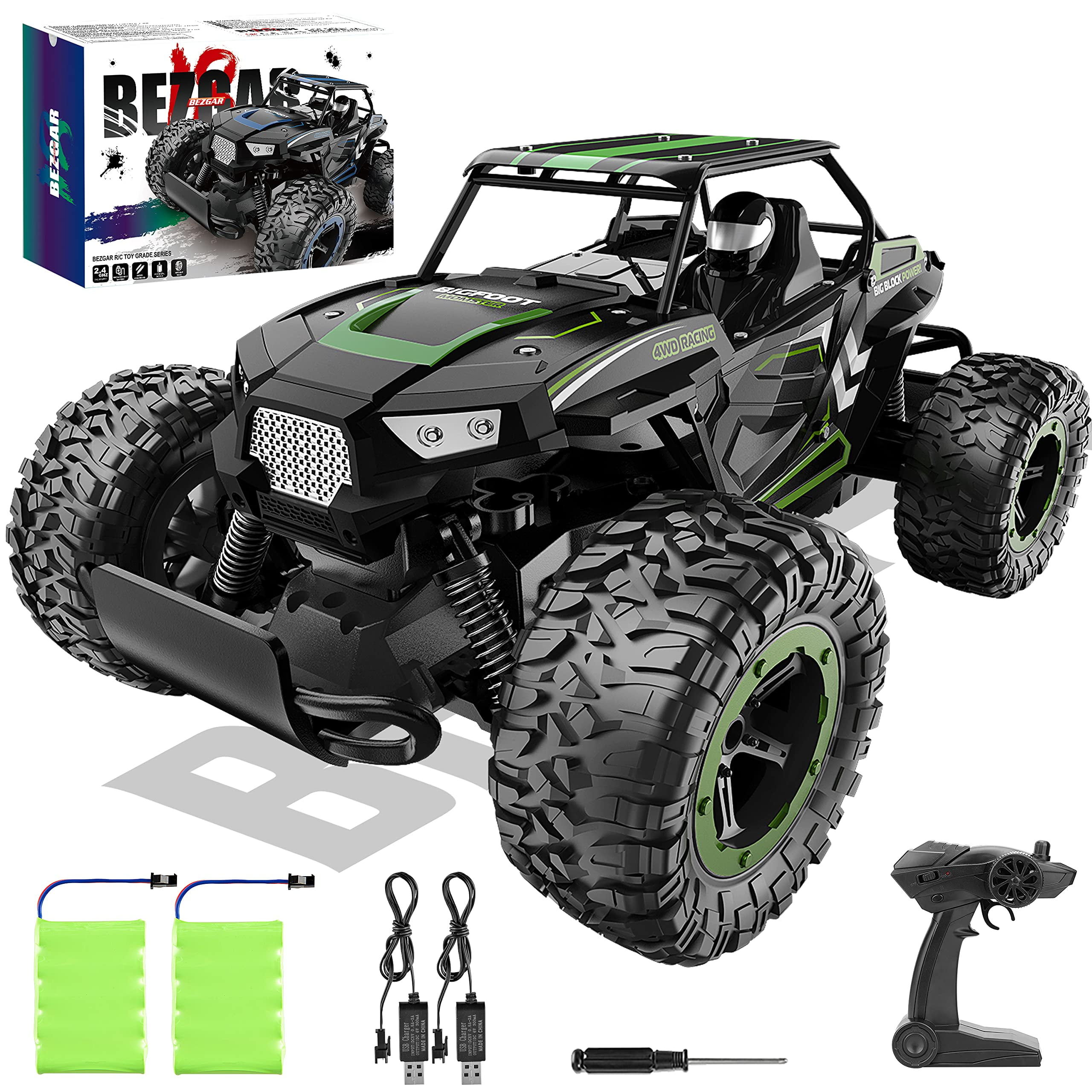 BEZGAR 18 Toy Grade 114 Scale Remote Control Car, 2WD