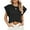 Black, variant on jinghuiyue Cap Sleeve Tank Tops for Women Causal Summer Basic Tee Shirts Loose Fit Crew Neck Fashion Blouses L