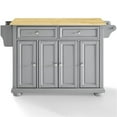 thumbnail image 3 of Crosley Furniture Alexandria Natural Wood Top Kitchen Island in Gray/Natural, 3 of 12