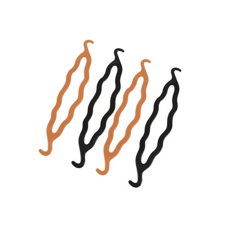 Unique Bargains Unique Bargains 4 Pcs Black Brown Plastic Magic
