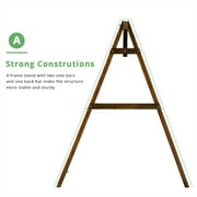 Zimtown Porch Swing Frame Swing Stand A-Frame 600lbs Wooden Carbonized 4FT