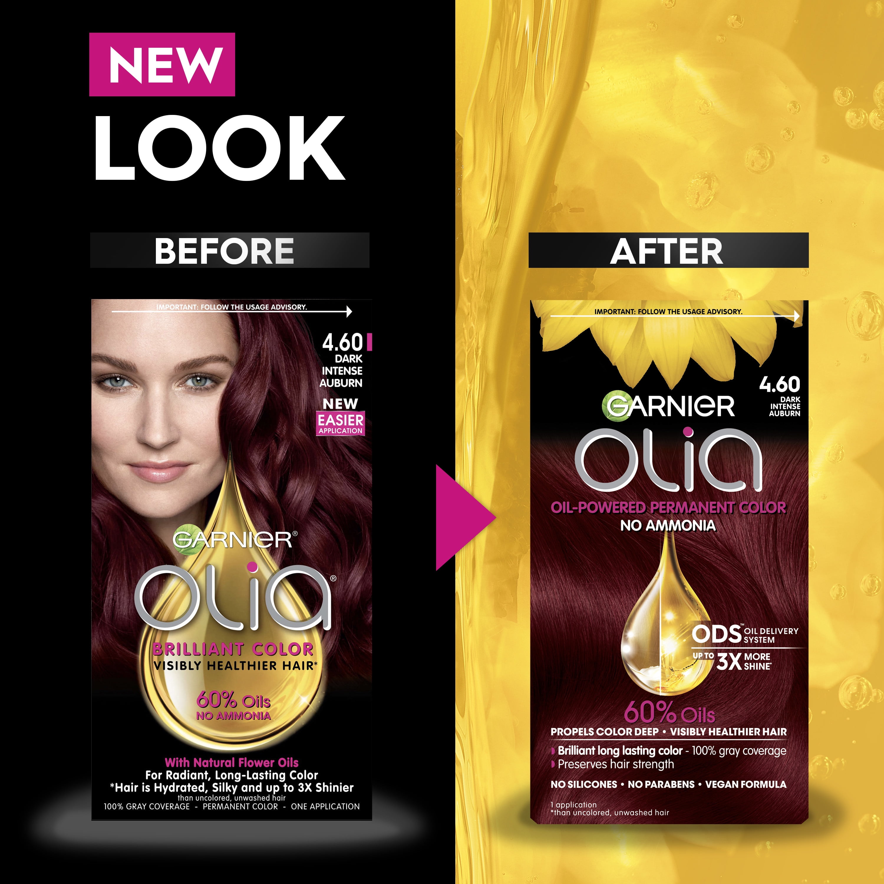 Garnier olia oil powered permanent hair color 40 dark brown 1 kit   Fruugo IN