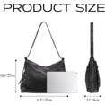 thumbnail image 4 of Sunyuer Women Vintage Washed Denim Hobo Bag, Large Capacity Commuter Shoulder Tote Handbag, Casual Retro Denim Crossbody Bag with Adjustable Strap for Work Travel Daily Use, 4 of 7