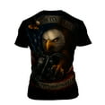thumbnail image 2 of Rebaike Bald Eagle T-shirt for Men American Flag Graphic Tee Shirt, 2 of 7