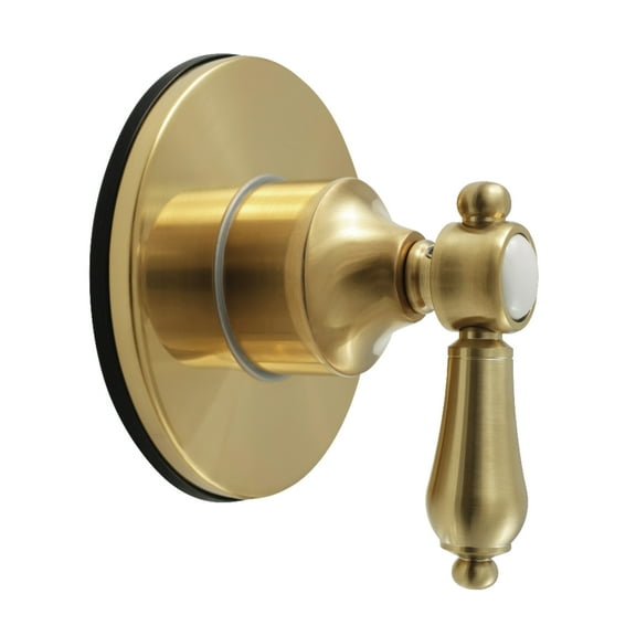 Kingston Brass KS4037BAL Heirloom Single-Handle Six-Way Diverter Valve with Round Trim Kit, Brushed Brass