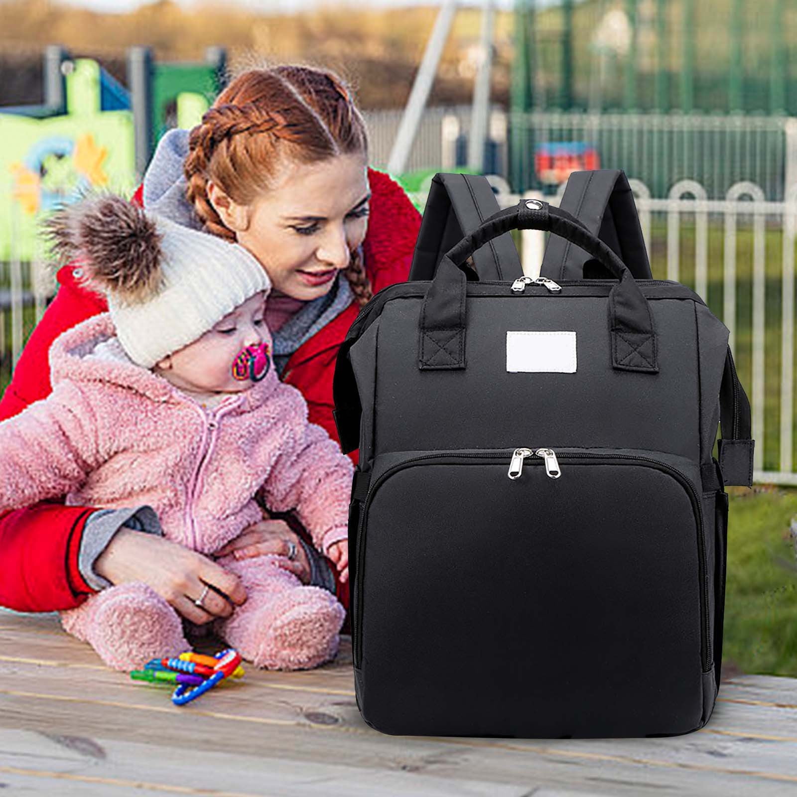 Baby Diaper Bag Backpack,Diaper Bag Backpack with Changing Station,Large Baby Diaper Bag,Multifunctional Travel Diaper Waterproof Backpack for Baby,With Portable Diaper Pad