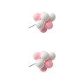 thumbnail image 3 of Wosthever Paquete de 8 Uds. De bolas, globo de arcilla, decoración para tartas, boda, bandera para cupcakes, fiesta de cumpleaños, ducha, rosa blanco 2piezas, 3 of 6