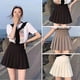 thumbnail image 2 of Ropa De Mujer Pantalones Cortos Skorts Vestido De Estudiante Falda Corta Plisada Para Niñas Medio Nuevo Cinturón De Adelgazamiento De Talle Alto Forro, 2 of 4
