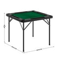 thumbnail image 5 of Flash Furniture 34.5" Square 4-Player Black Folding Card Game Table with Green Playing Surface and Cup Holders, 5 of 11